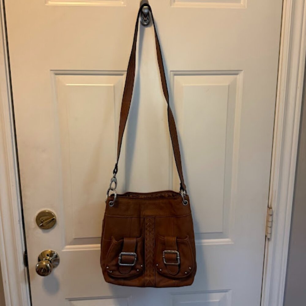Tiganaello Shoulder/Crossbody Leather Bag - Cognac - Picture 5 of 15
